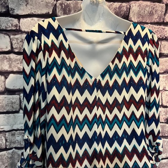 Speechless Multicolored Long Sleeve DressTunic Size M - Picture 6 of 9